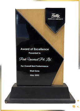 Tally Award of Excellence trophy for Overall Best Performance, West Zone, May 2023